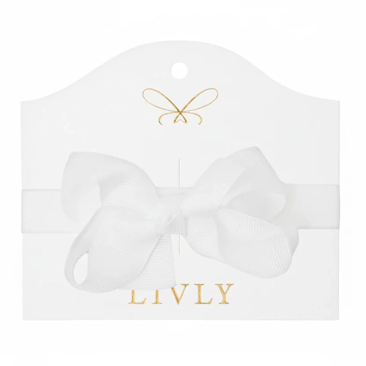 witte haarband met strik van LIVLY