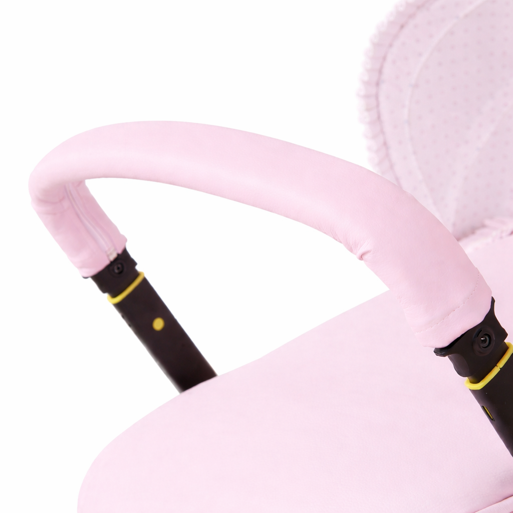 lichtroze handvat te personaliseren met naam voor kinderwagen