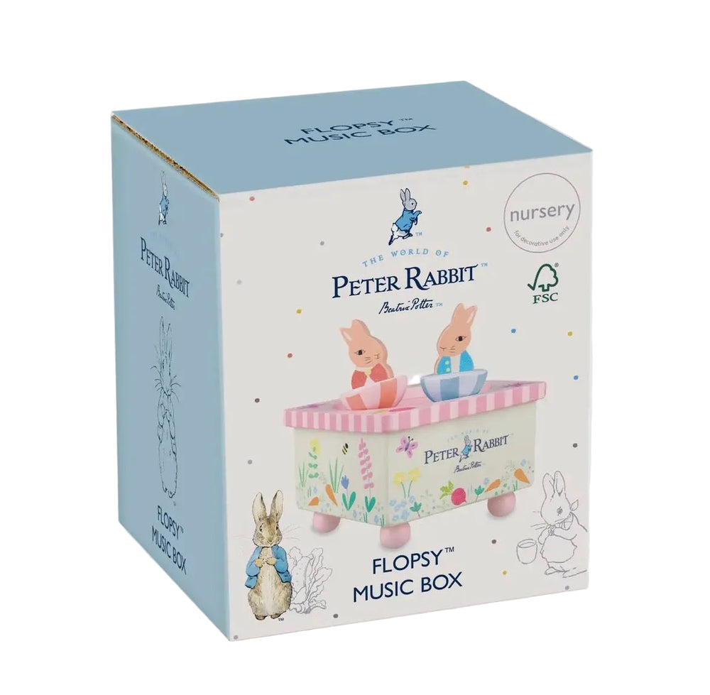 Peter Rabbit houten muziekdoos verpakt 
