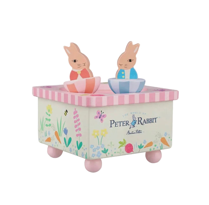 Houten muziekdoos van Peter Rabbit