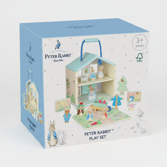 Duurzame peter rabbit houten speelset voor fantasierijk rollenspel