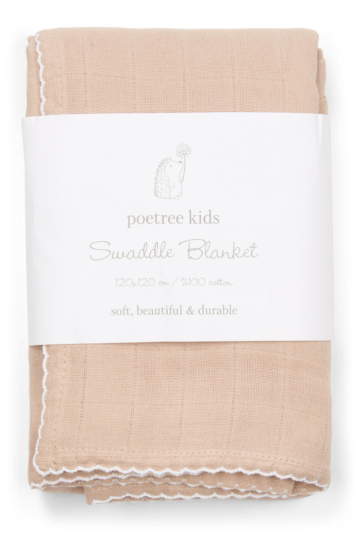 Camel hydrofiel swaddle 120x120 van Poetree Kids