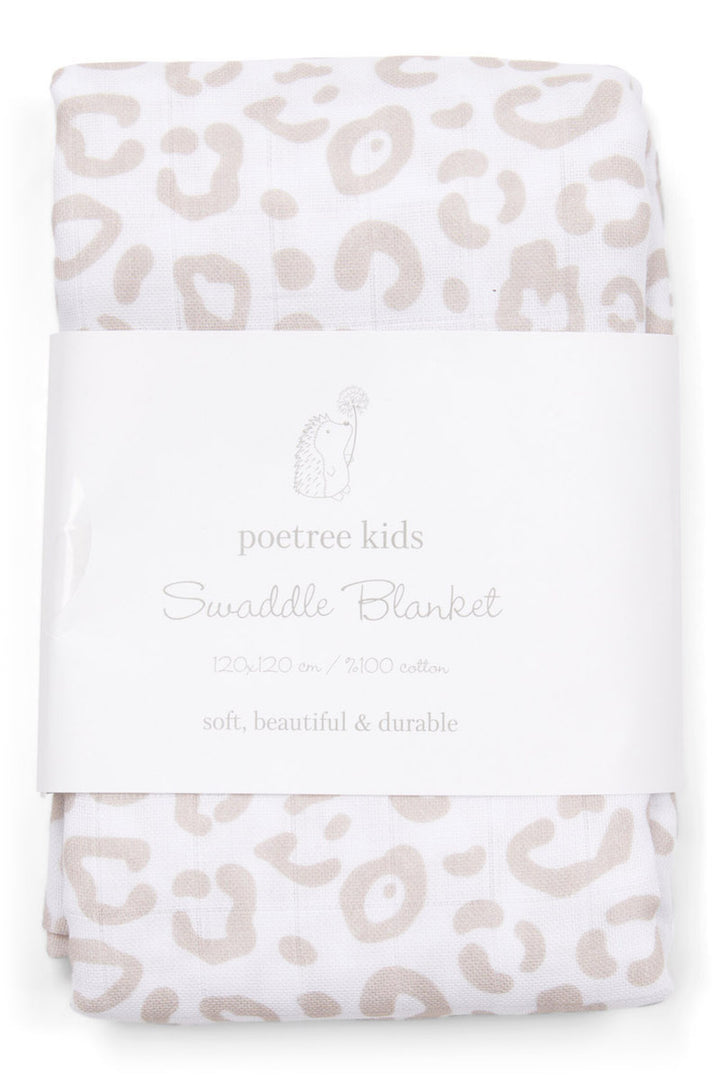 Swaddle van 120x120 in leopard print van Poetree Kids