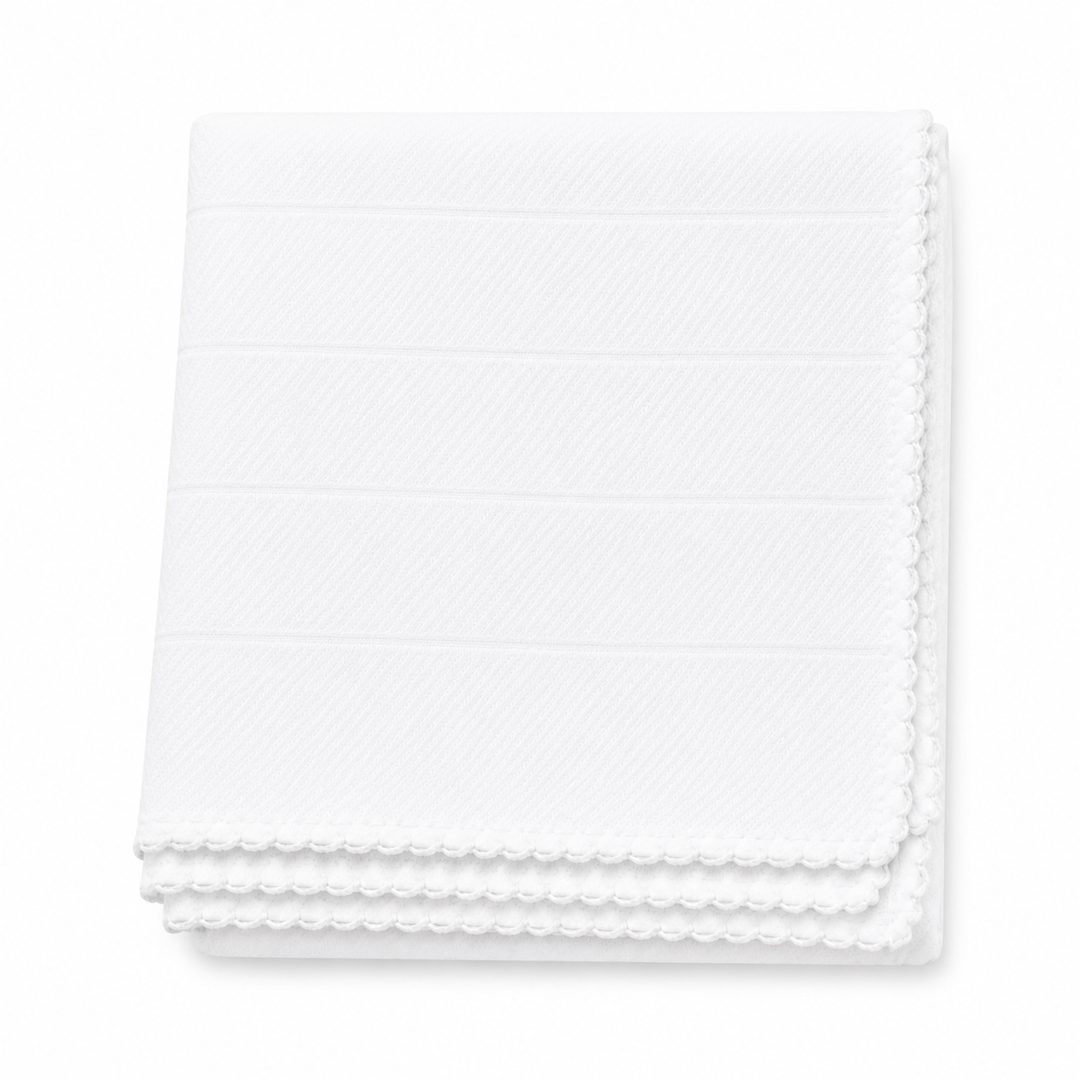 Witte tetra hydrofiele doek met witte picot rand 