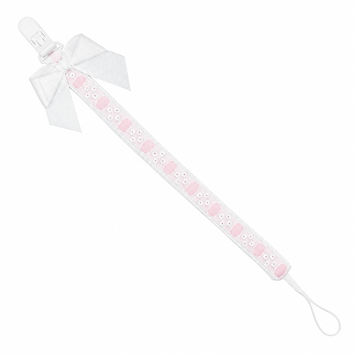 Speenkoord strik + broderie - Little Mack