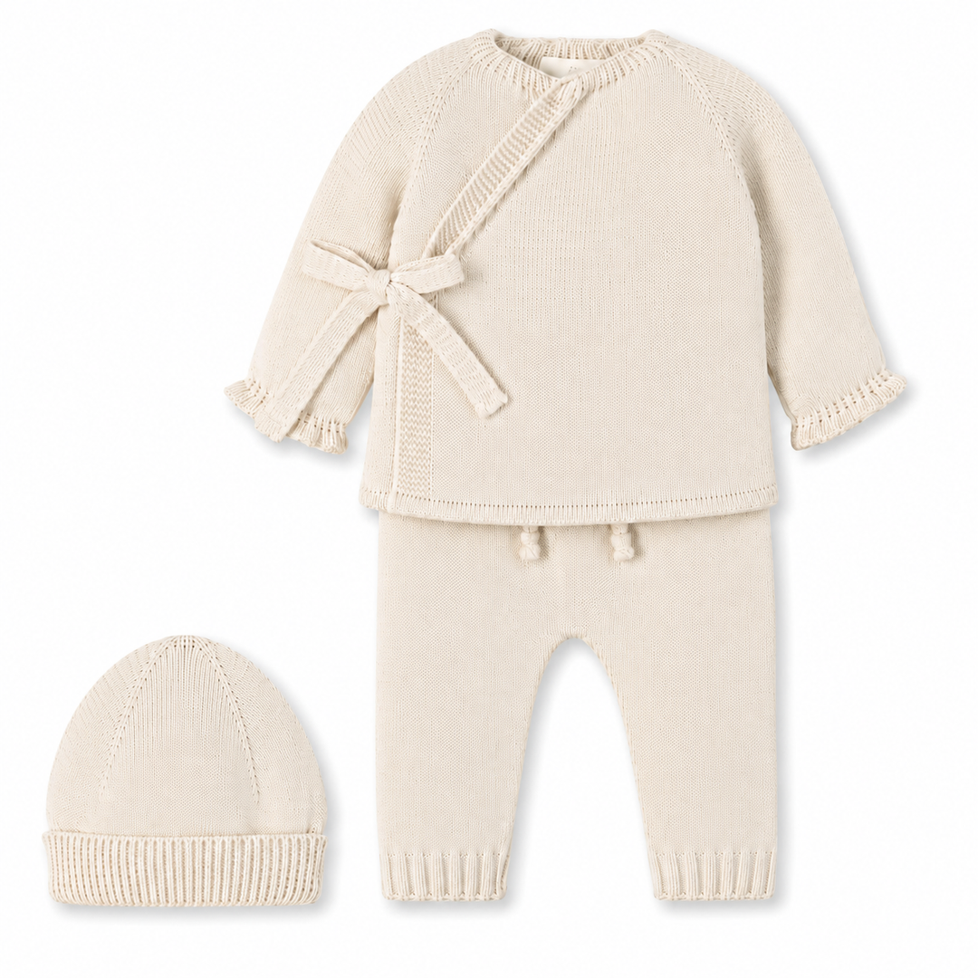 Mac Ilusion 3-delig Gebreid Babypakje met Mutsje