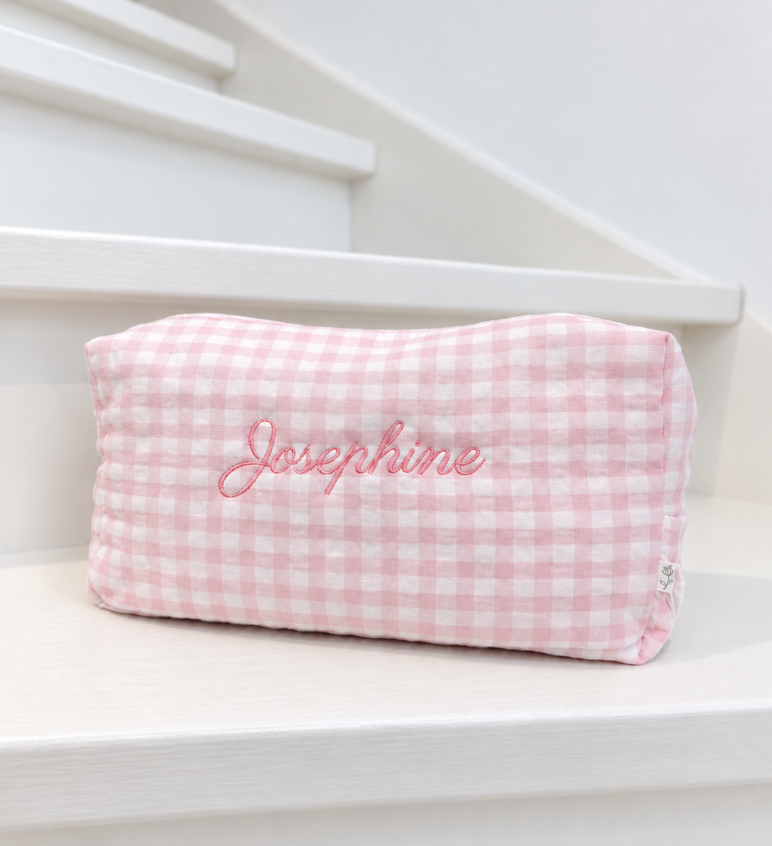 Gepersonaliseerd Vichy Toilettasje met Naam