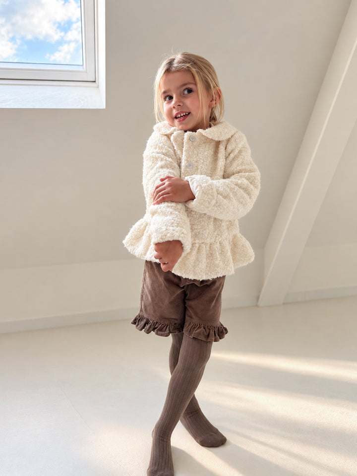 Deolinda Bouclé Jasje met Volant – Offwhite