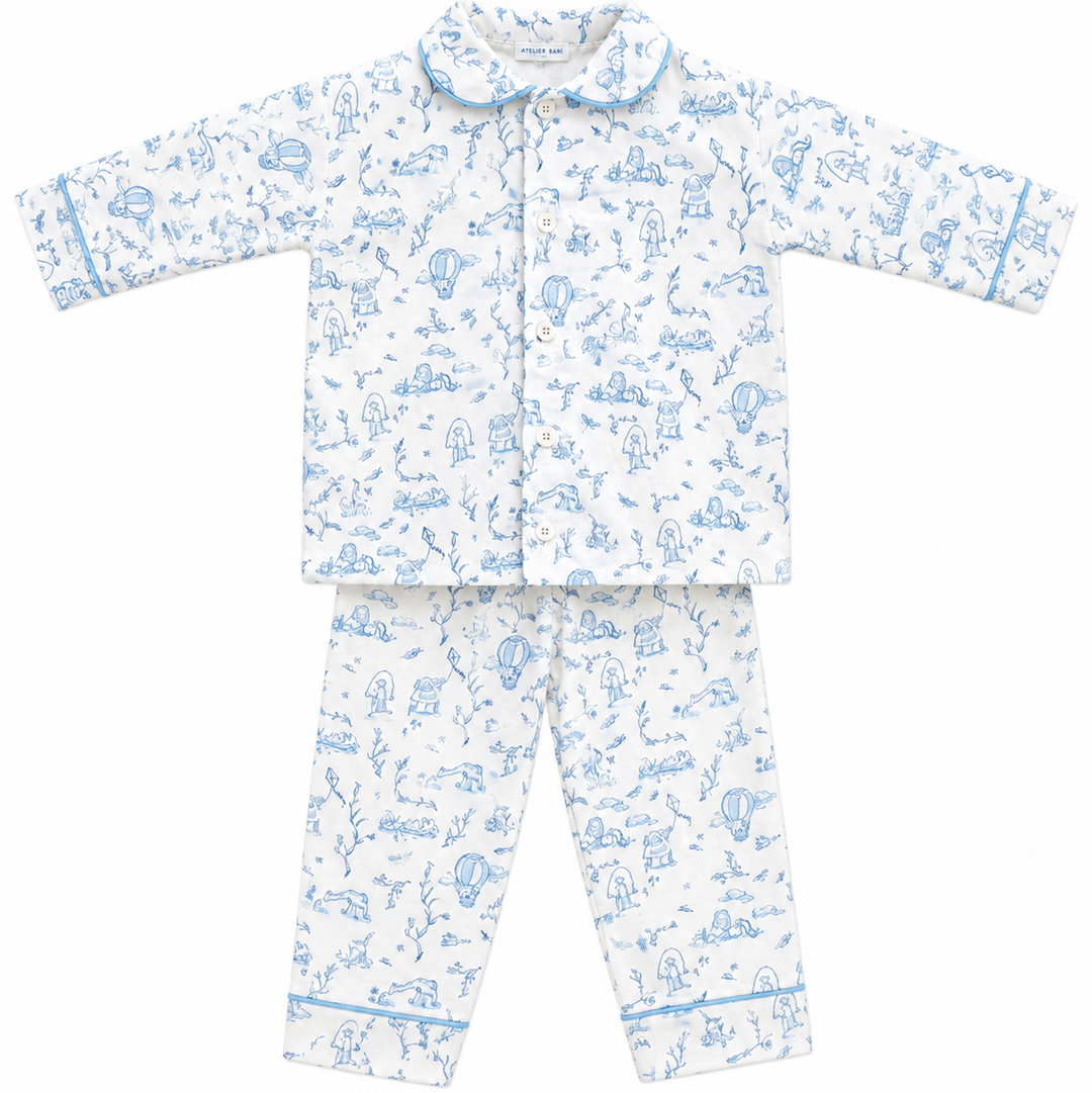 Atelier Babbi Tweedelige Pyjama Toile de Jouy – Katoen Satijn