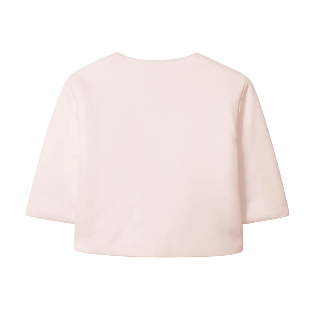 Achterkant basic babyjasje peach pink