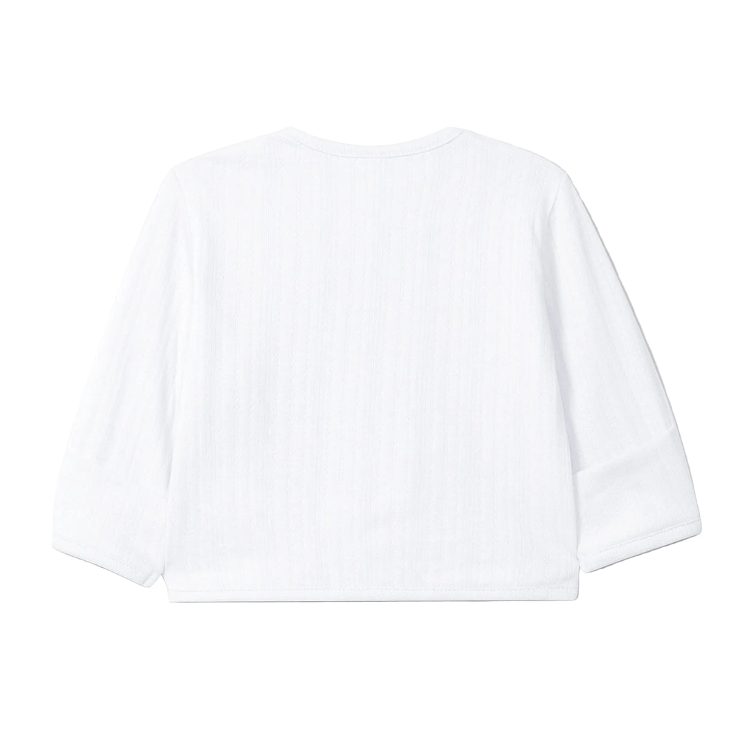 Basic wit babyjasje van Laranjinha achterkant