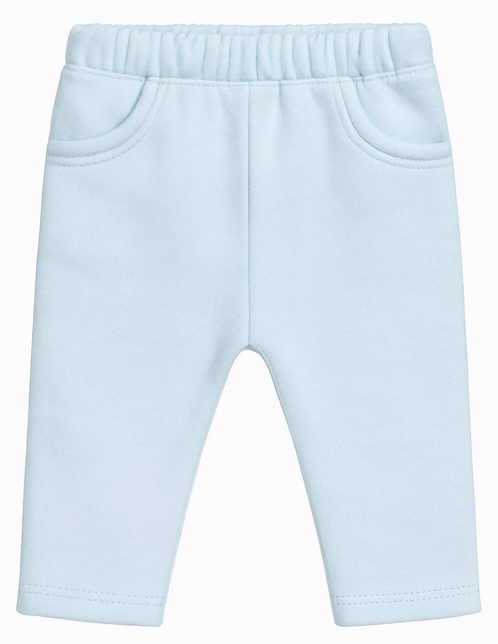 lichtblauwe joggingbroek met fake zakjes van het merk Babidu 