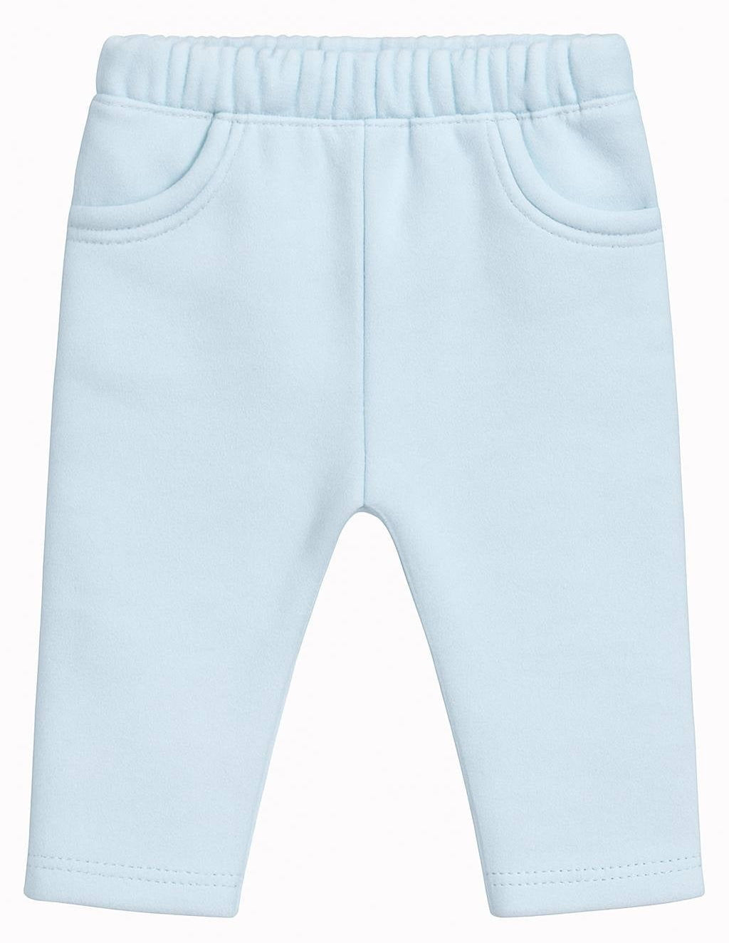 lichtblauwe joggingbroek met fake zakjes van het merk Babidu 