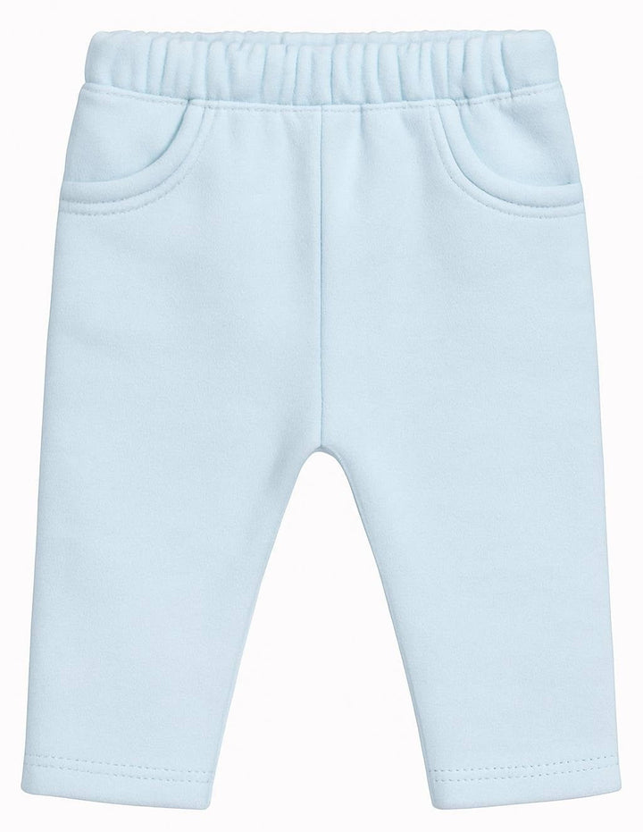 lichtblauwe joggingbroek met fake zakjes van het merk Babidu 