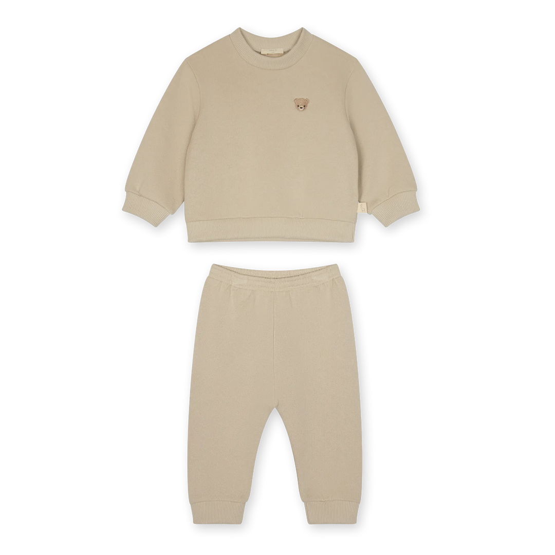 Joggingpak teddybeer borduursel in beige van Baby Gi 