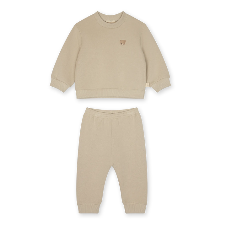 Joggingpak teddybeer borduursel in beige van Baby Gi 