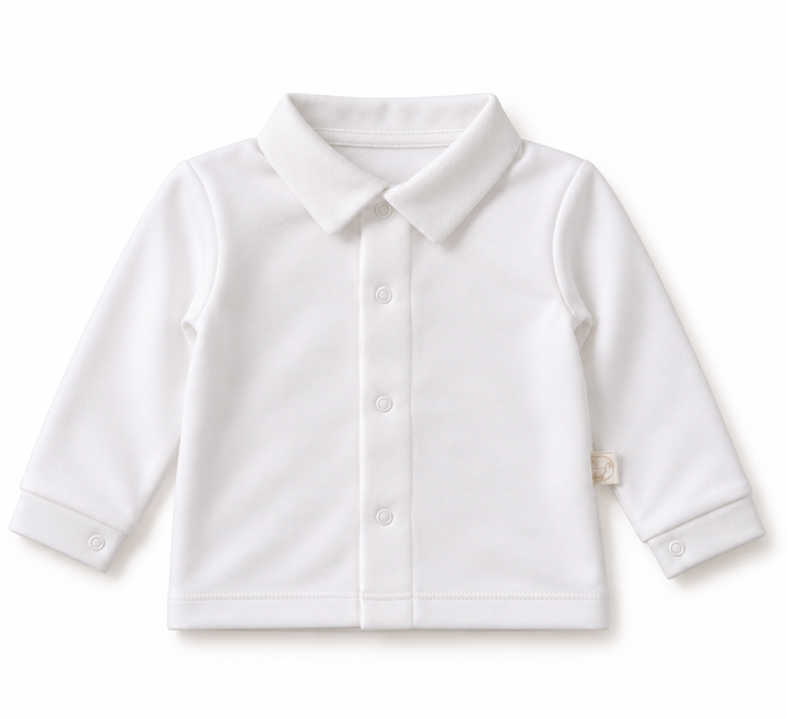 polo met lange mouwen en drukknoopjes te personaliseren met naam