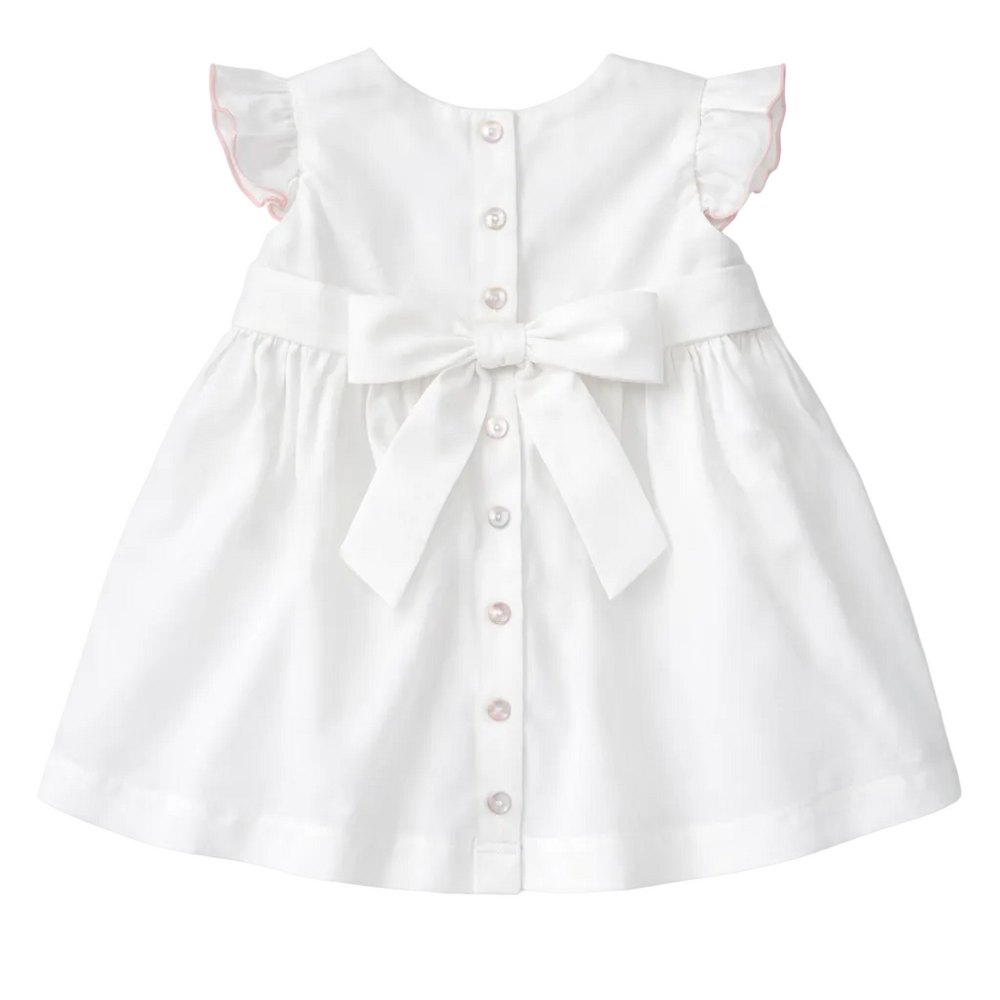 Achterkant van zomerjurkje van het merk Pureté du Bébé