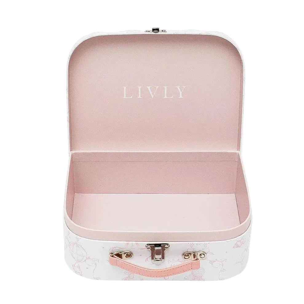 Lichtroze koffertje open van LIVLY