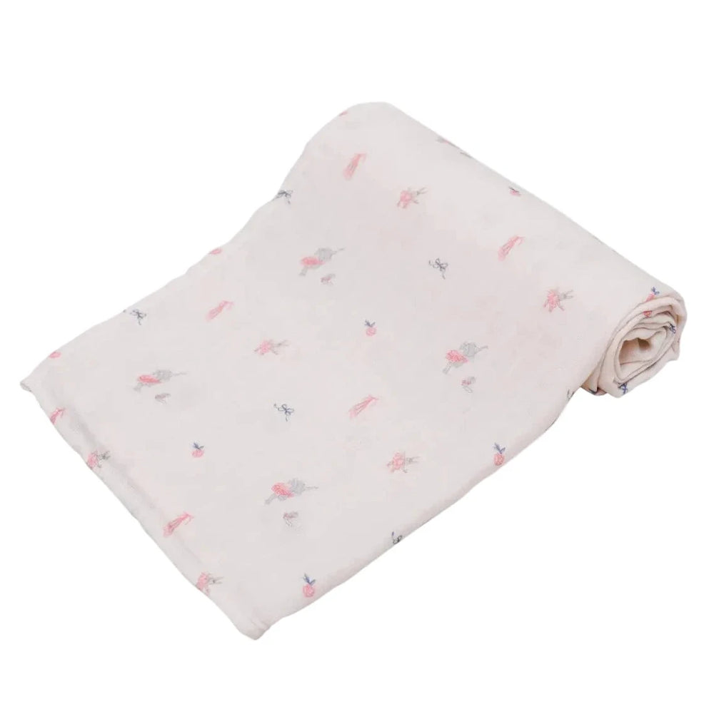 hydrofiele swaddle 120x120cm met ballerina