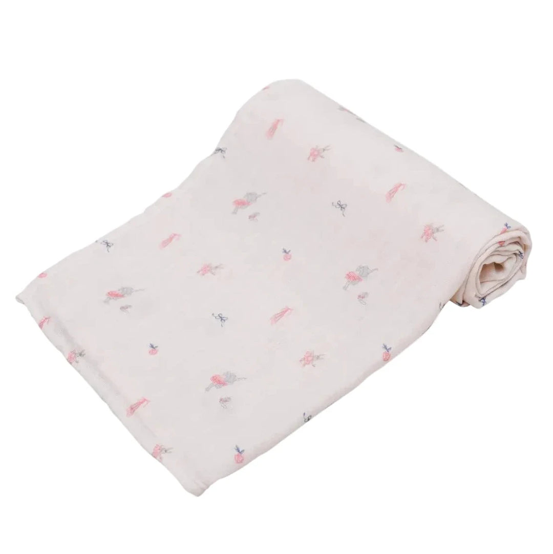 hydrofiele swaddle 120x120cm met ballerina