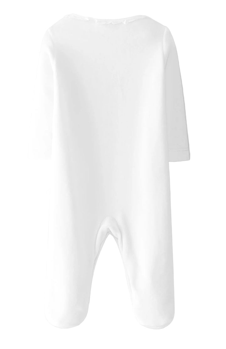 Babypakje velours broderie kraagje - Laranjinha