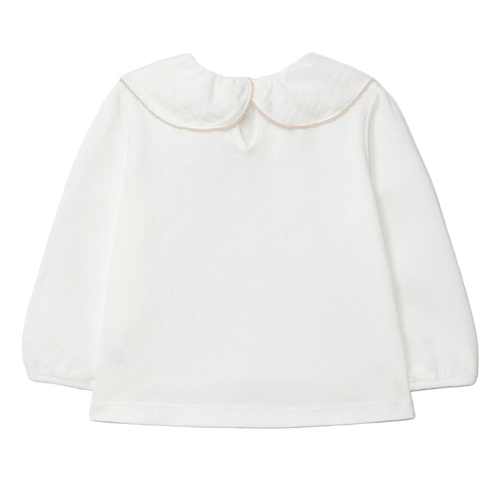 achterkant van longsleeve met tetra kraag van laranjinha