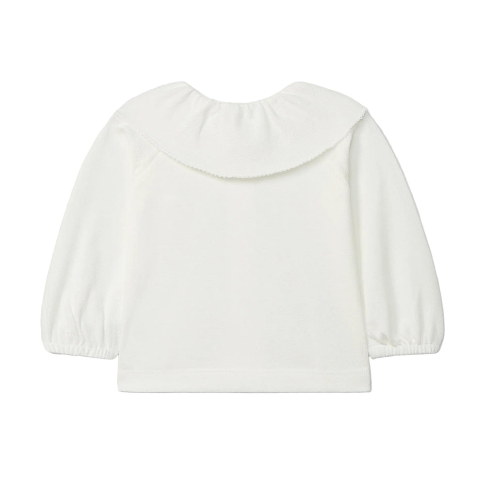 Achterkant van picot katoenen blouse van Laranjinha 