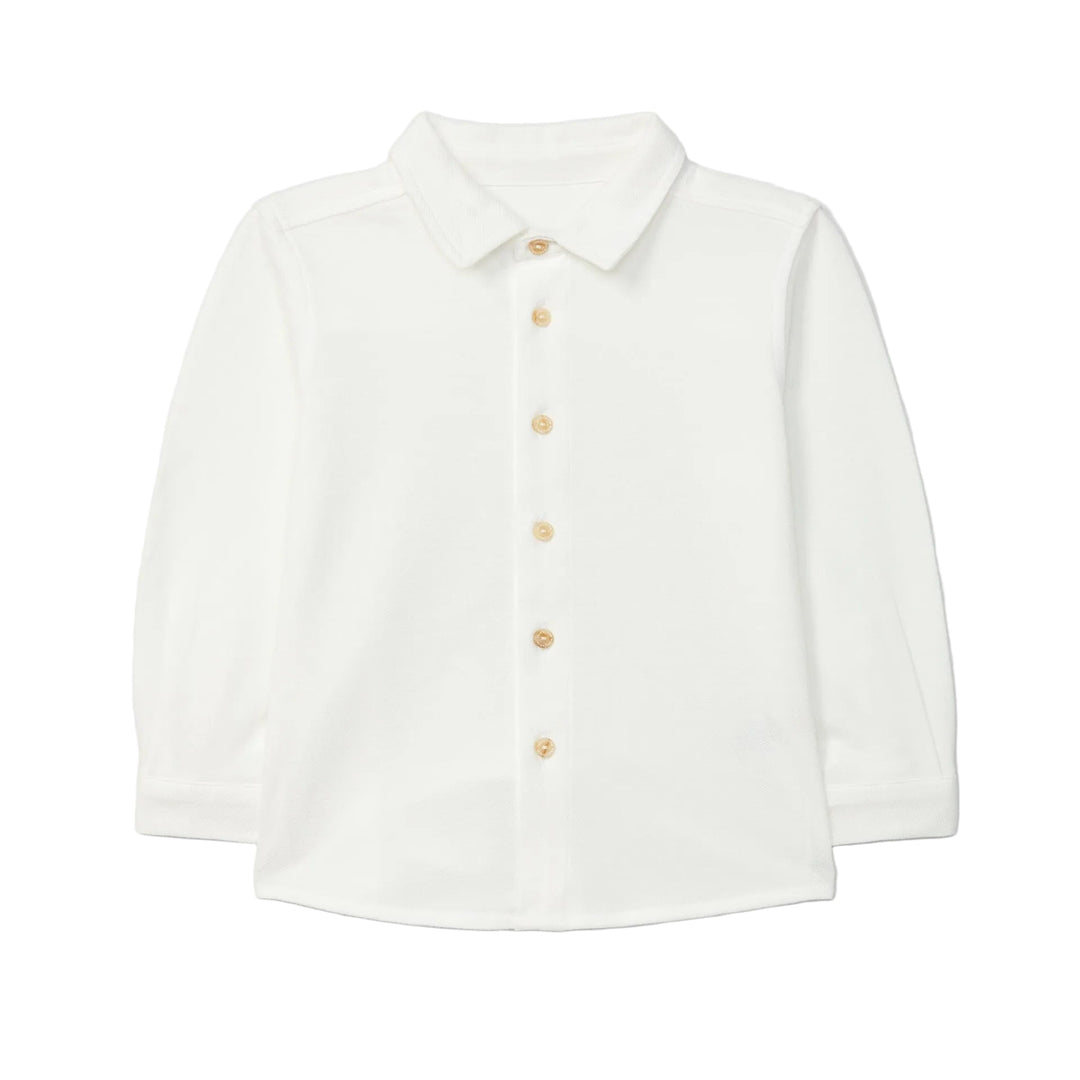 pique blouse met kraaje voor jongens in offwhitevan laranjinha