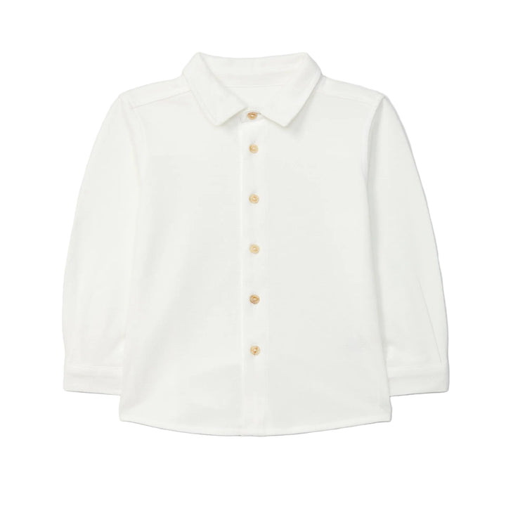 pique blouse met kraaje voor jongens in offwhitevan laranjinha