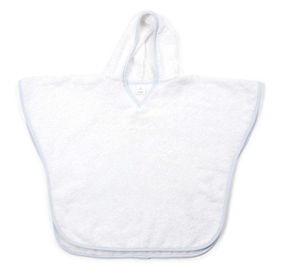 Little Mack badcape poncho blauw baby