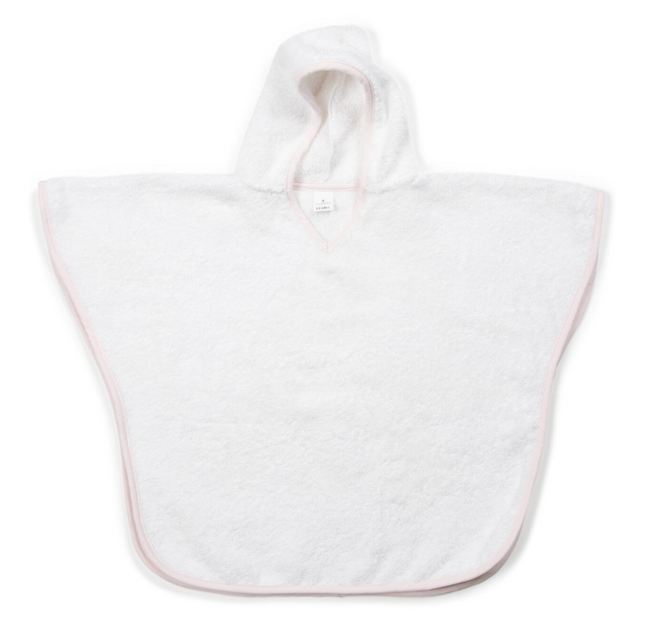 Little Mack badcape poncho roze baby