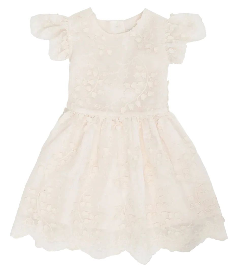 livly eliza jurk ivory voorkant meisjes jurkje little mack