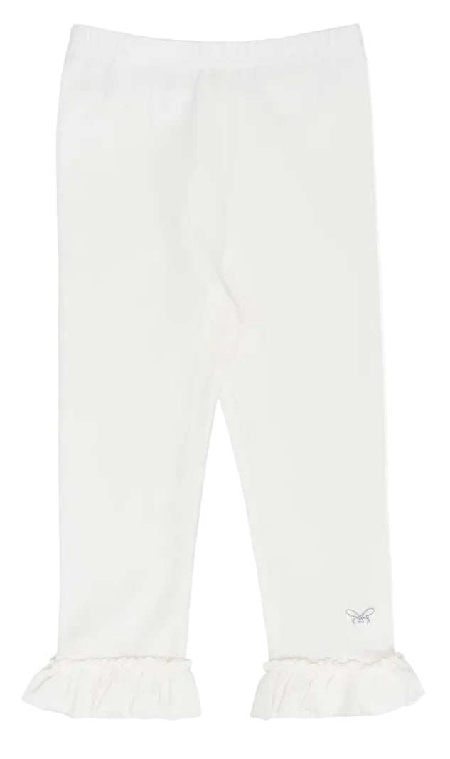 Livly off white baby legging met ruches onderaan Little Mack