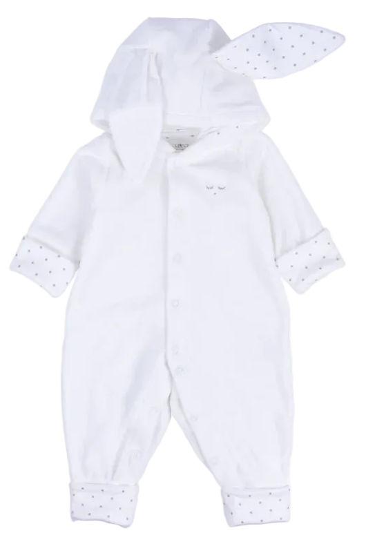 Livly Bunny Overall wit met konijnenoortjes