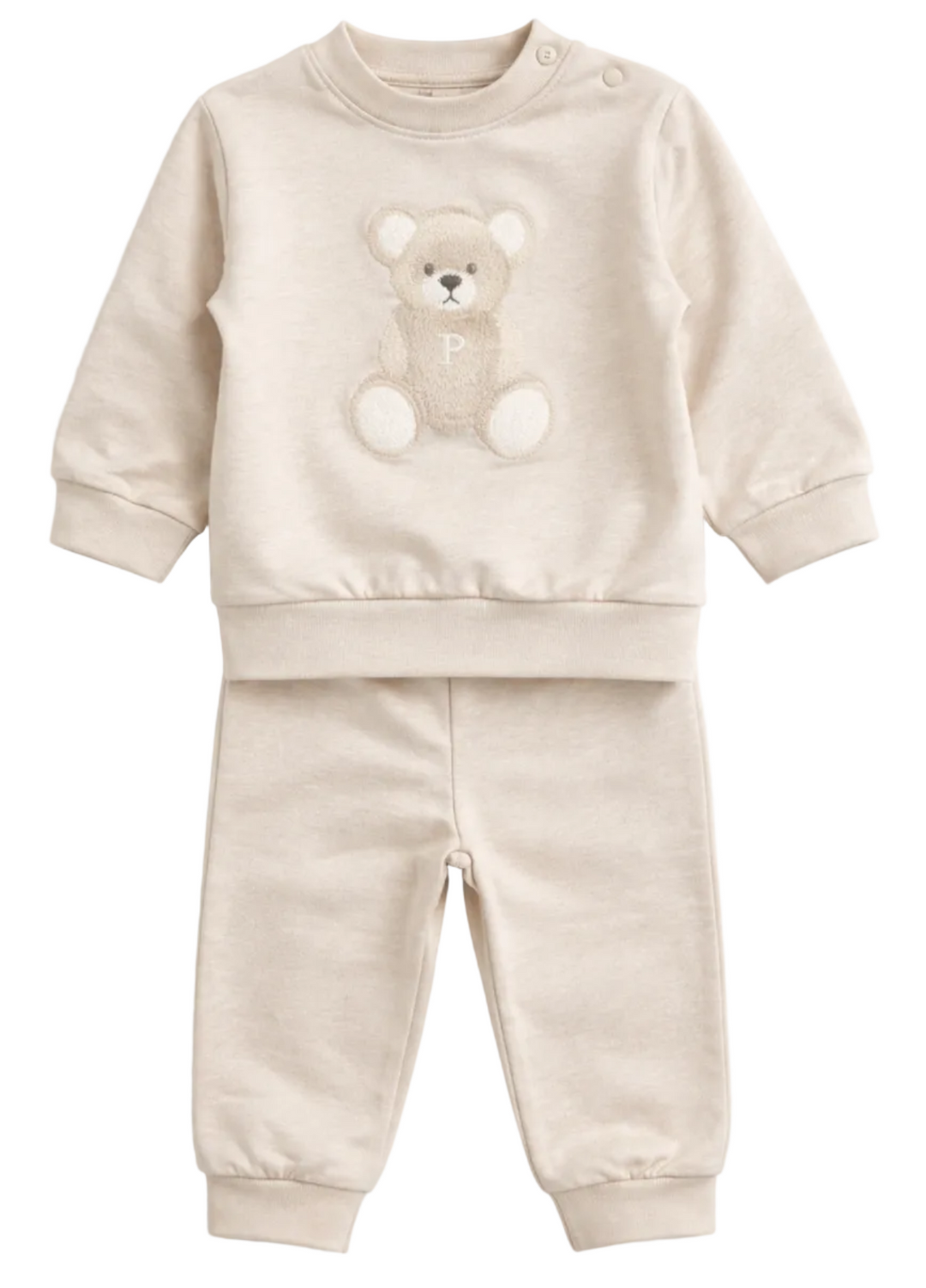 Patachou 2-delig pak beige met beer