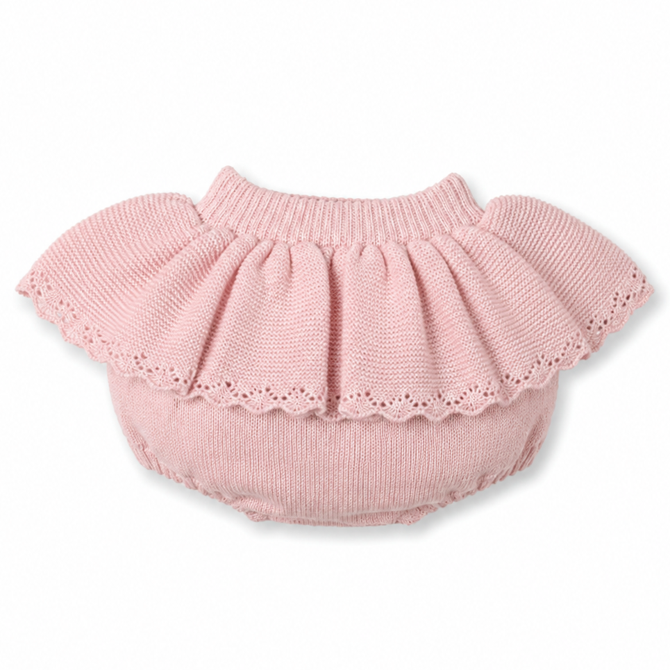 oudroze gebreide bloomer in oudroze kleur