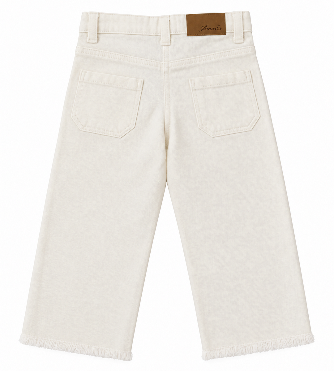 achterkant van stretch jeans in offwhite