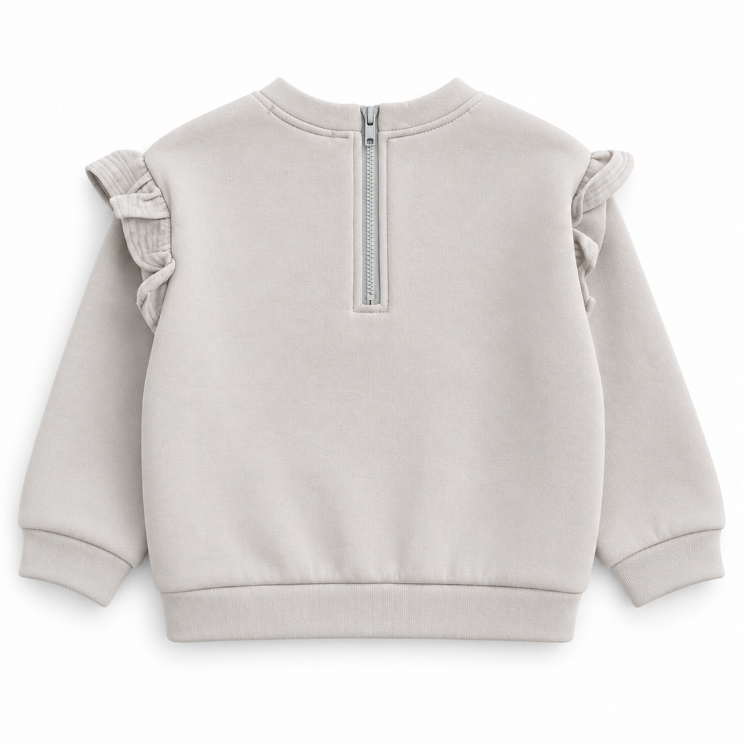 sweater met ritssluiting in taupe
