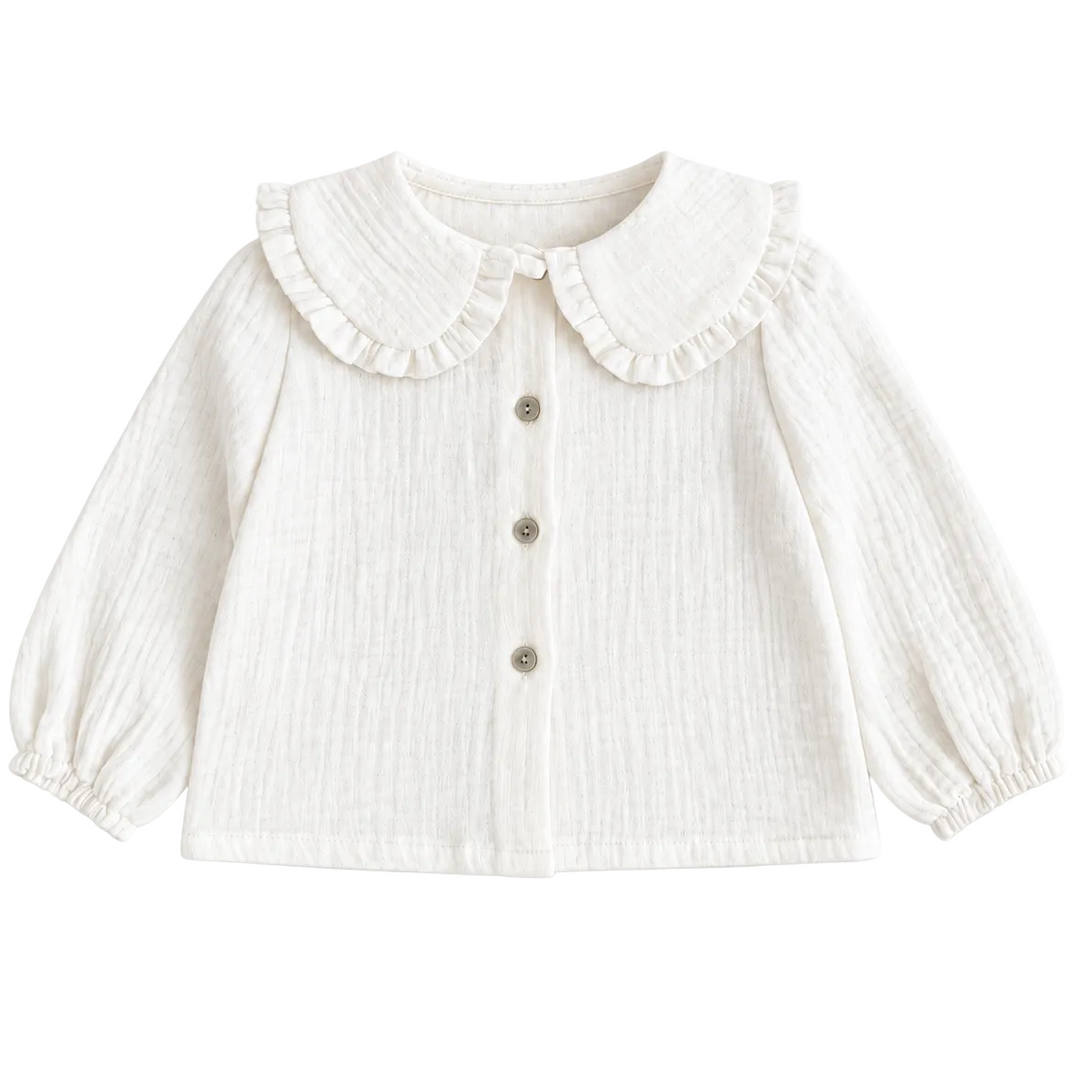 offwhite tetra blouse met volant kraag van martin aranda 
