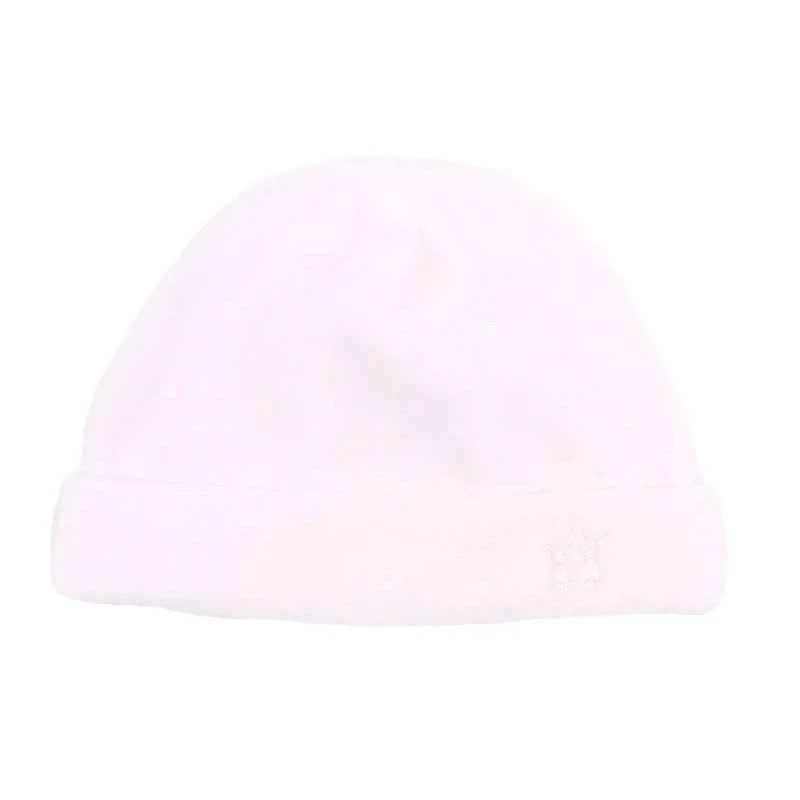 Lichtroze velours babymutsje van Poetree Kids