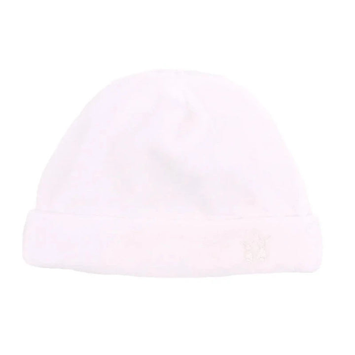 Lichtroze velours babymutsje van Poetree Kids