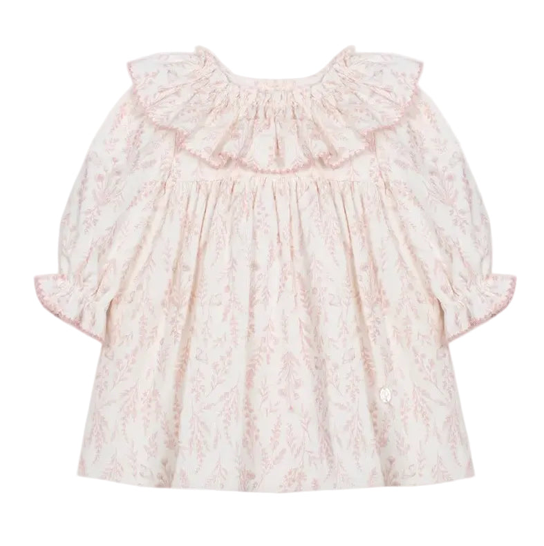 jurk in toile de jouy print met vlinders en blaadjes van patachou