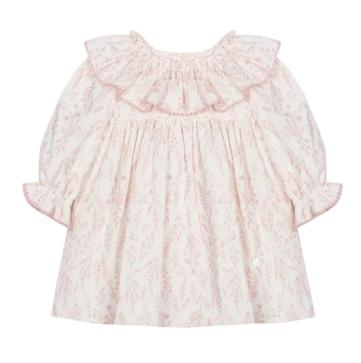 jurk in toile de jouy print met vlinders en blaadjes van patachou