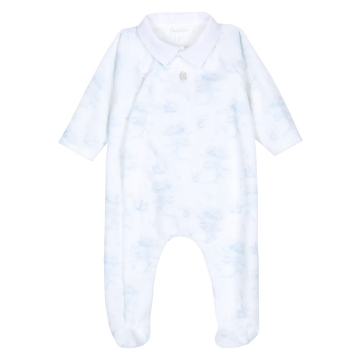 babypakje toile de jouy beren print van patachou in lichtblauw 