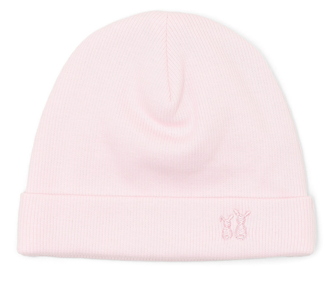Roze Poetree newborn mutsje Olivia 2x2 Rib