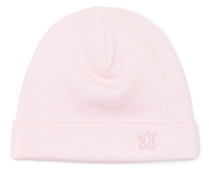 Roze Poetree newborn mutsje Olivia 2x2 Rib
