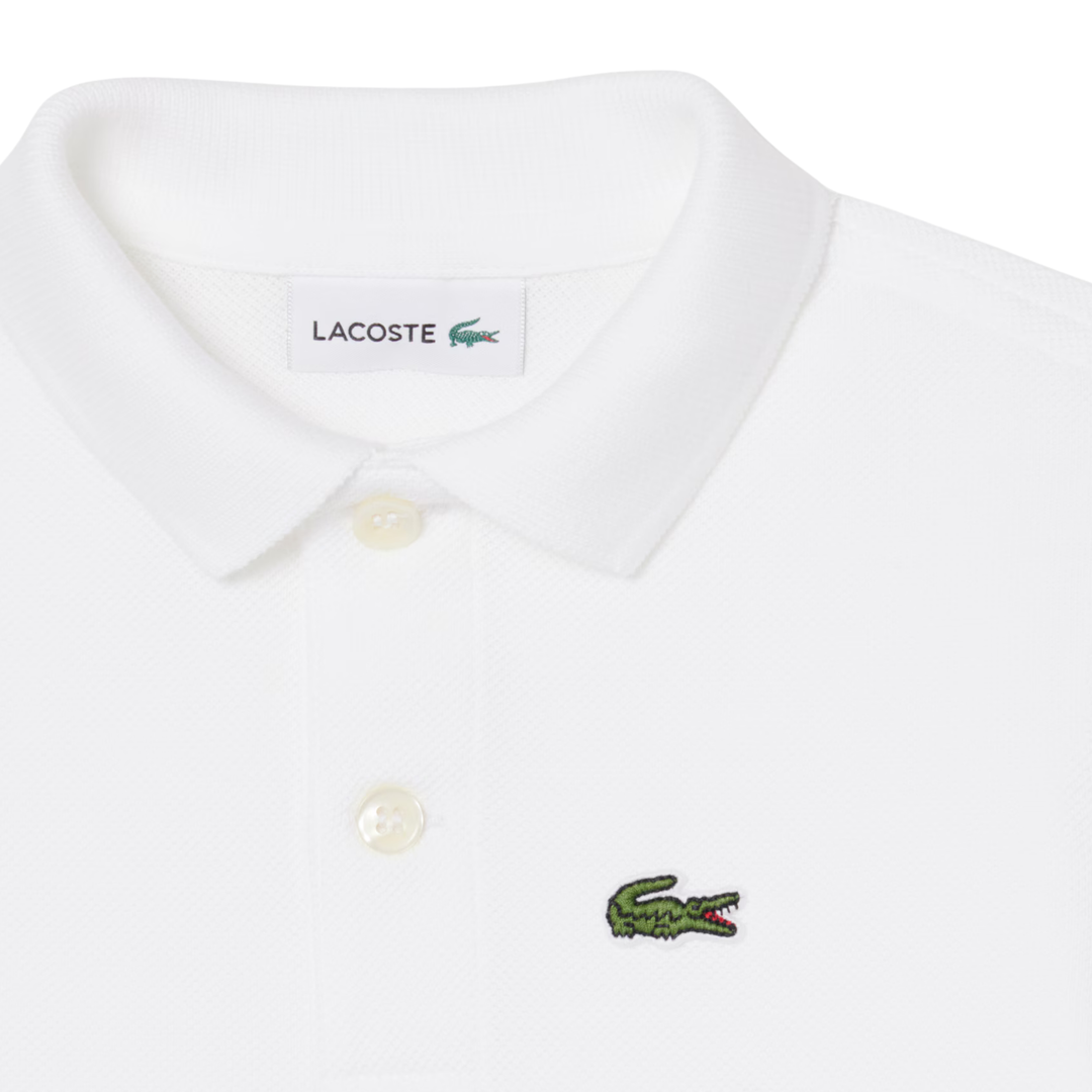 Witte polo van Lacoste met krokodil