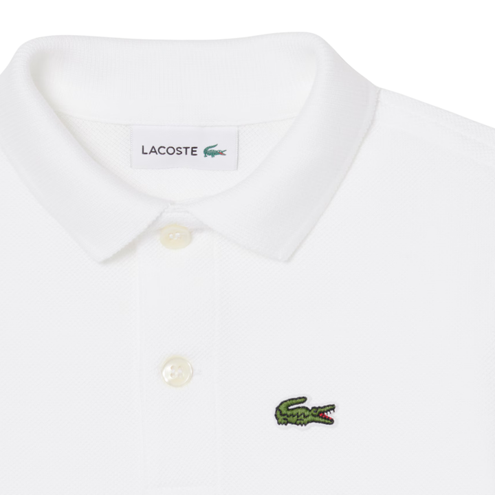 Witte polo van Lacoste met krokodil