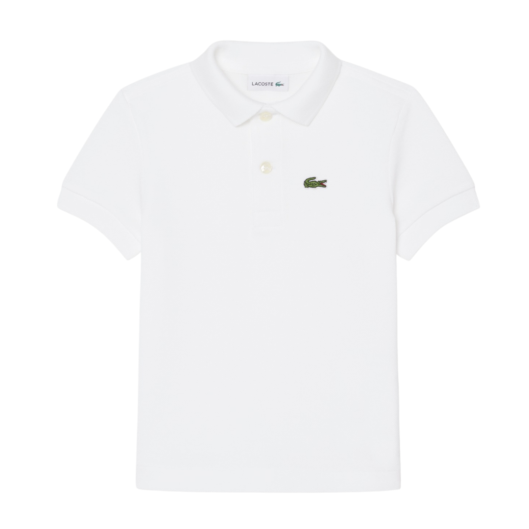 Witte Lacoste polo met korte mouwen